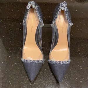 Gianvito Rossi Lola Plexi Denim Heel